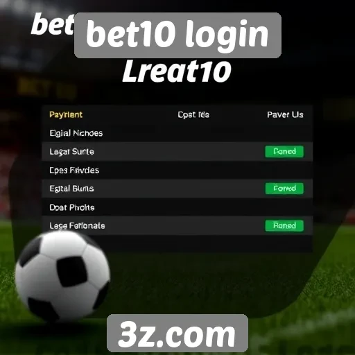 Comparativo de opções de pagamento no bet10 login